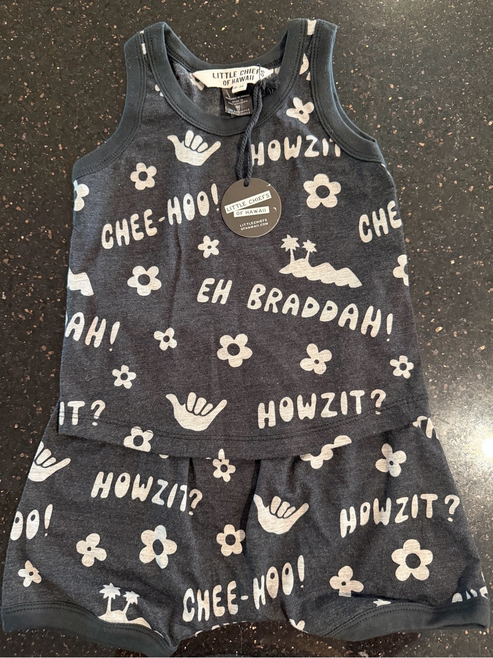 NWT Little Chiefs of Hawaii Boy’s Opihi Set including  Tank + Shorts 18-24 mos.